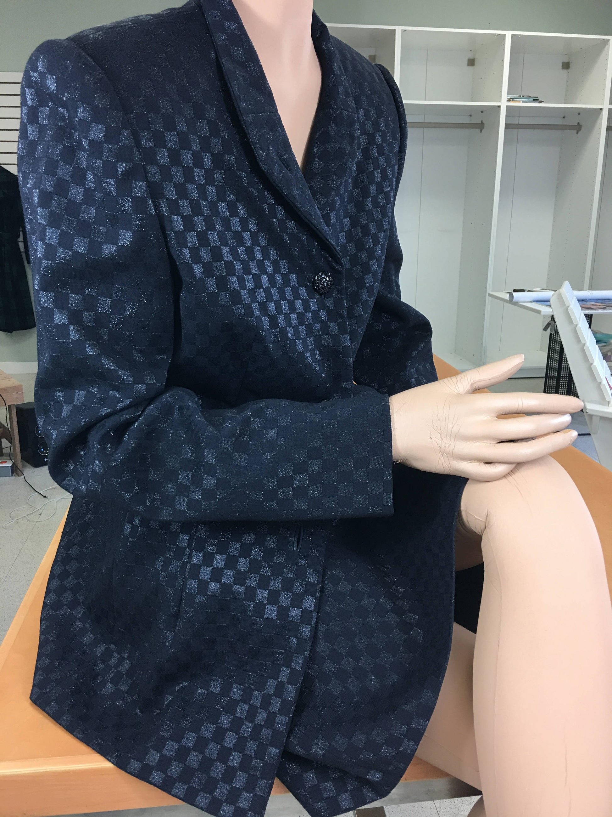 Carolina Herrera Black Silk Suit