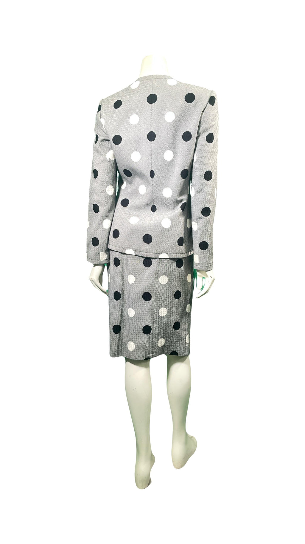 1980s Givenchy Polka Dot Skirt Suit