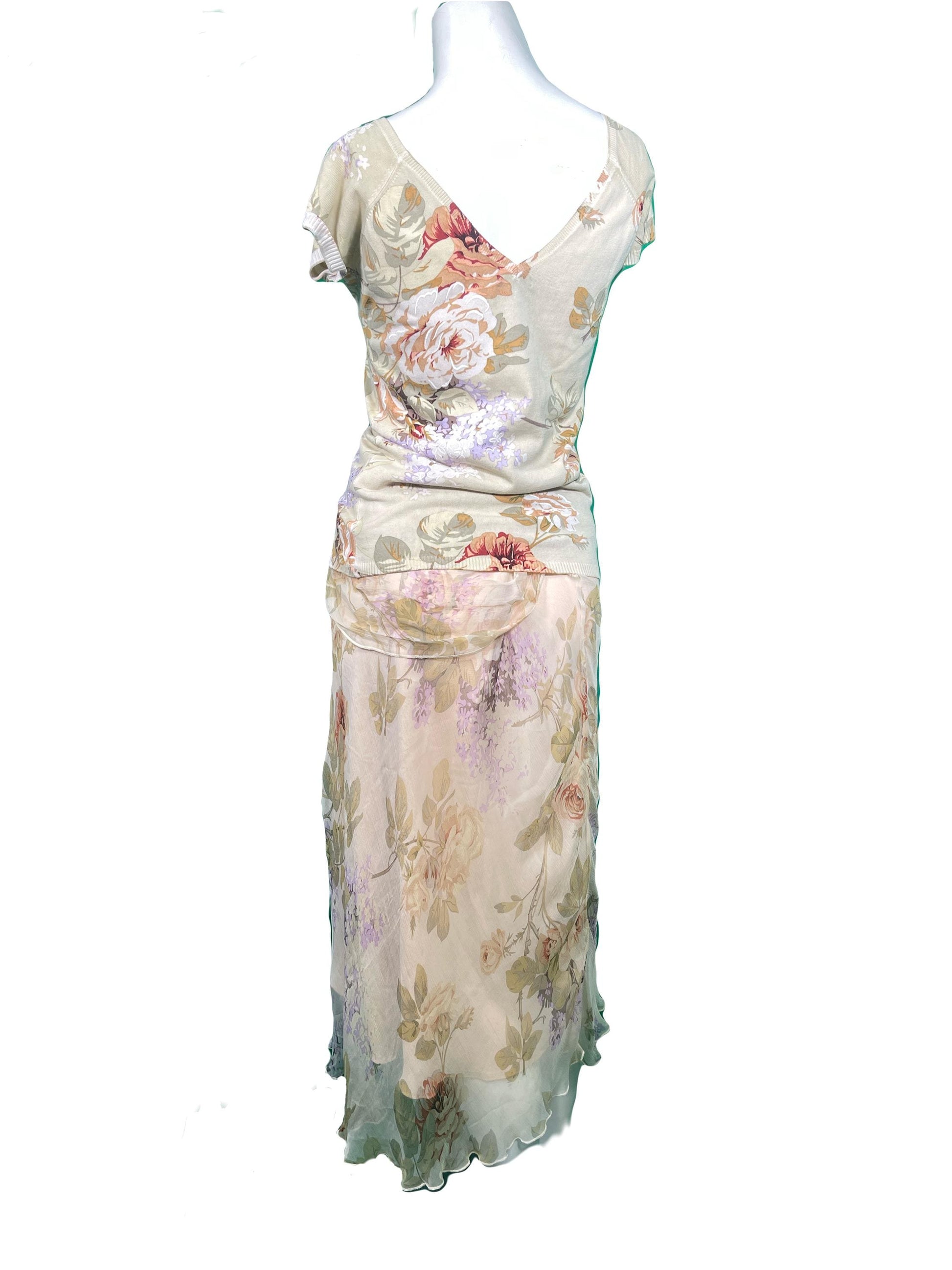 Floral Skirt Suit 1990s Renato Nucci