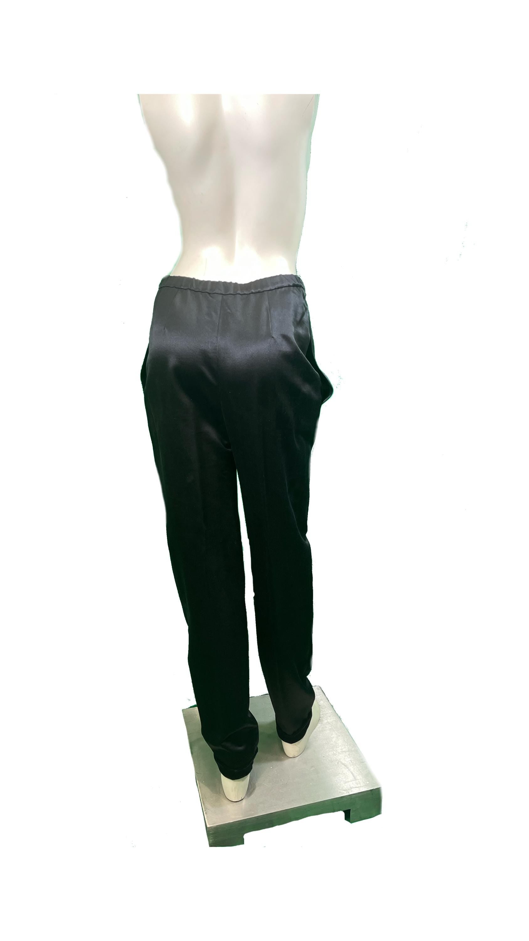 Valentino 1980s Pink Tux jacket with Black Satin Pants