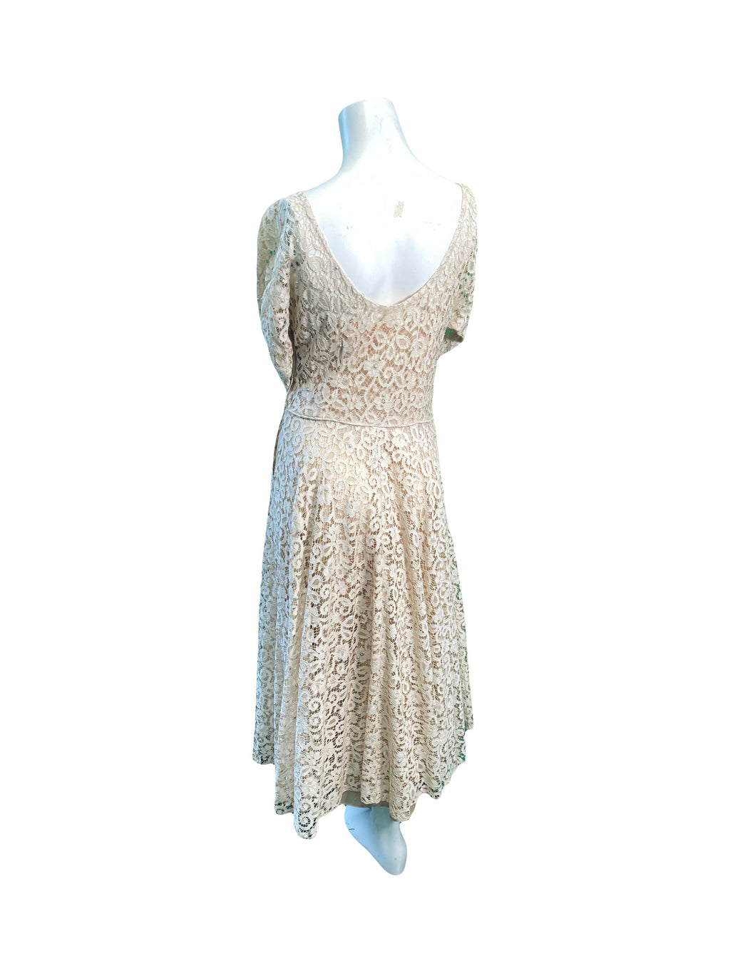 Ivory Lace Dress with pearl and sequin detailing from 1950’s