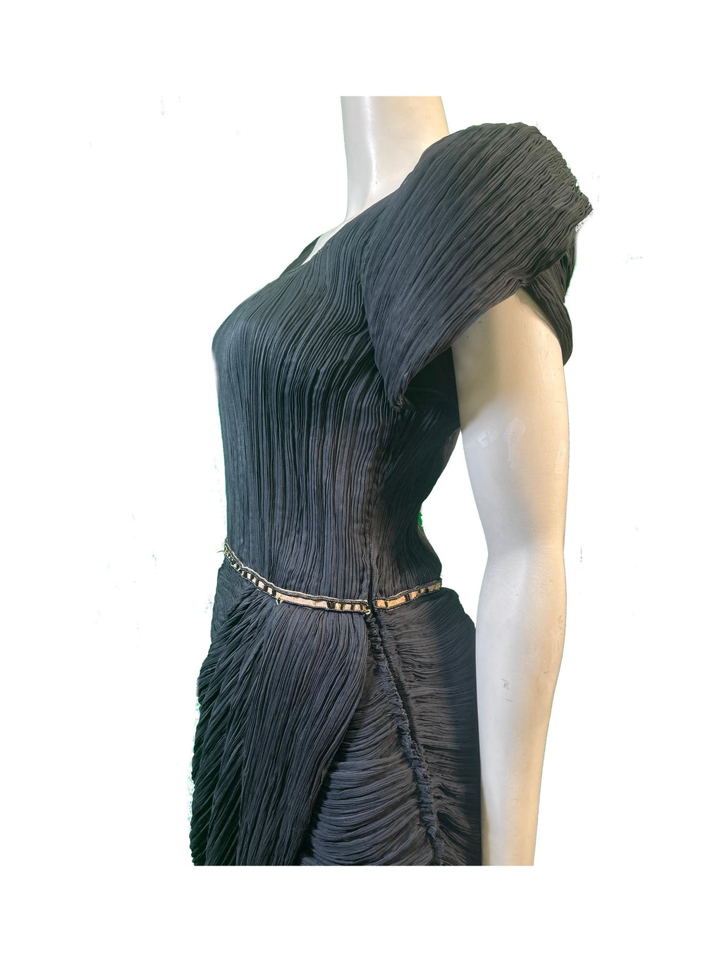 1980s Mary McFadden Couture Little Black Dress