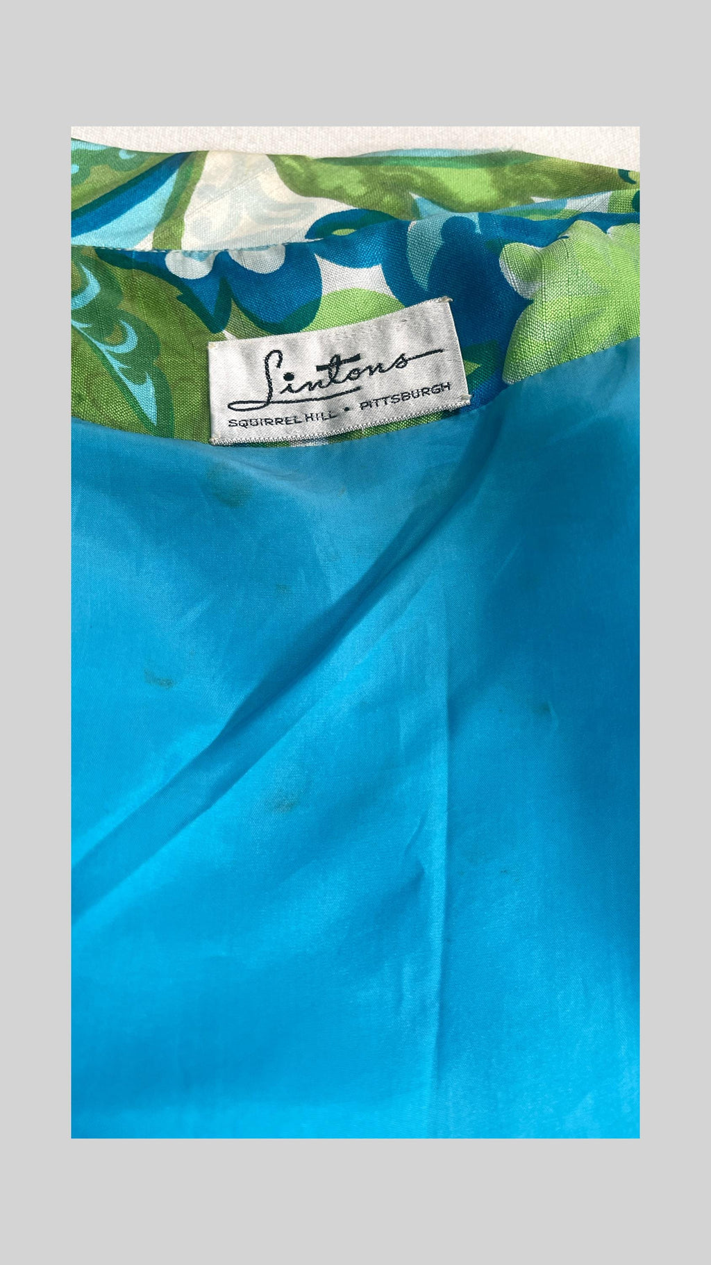 1970’s Silk Printed Sleeveless Dress with Jacket