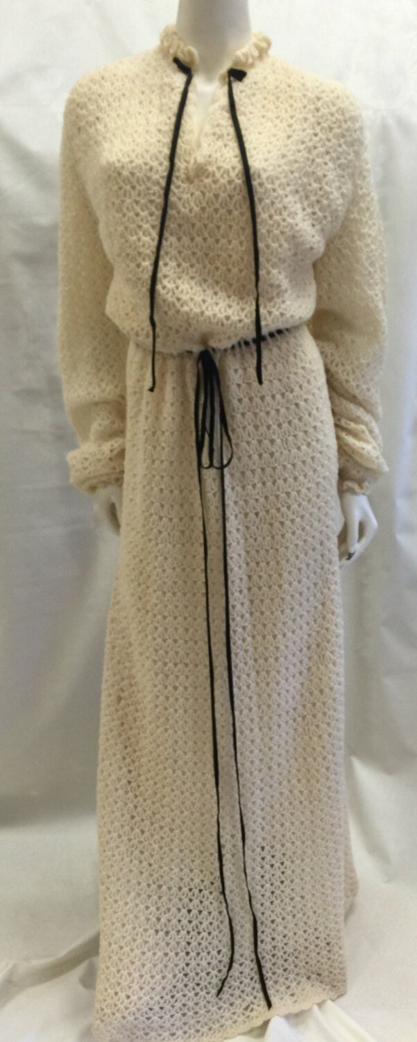 Hand Crocheted Maxi Dress