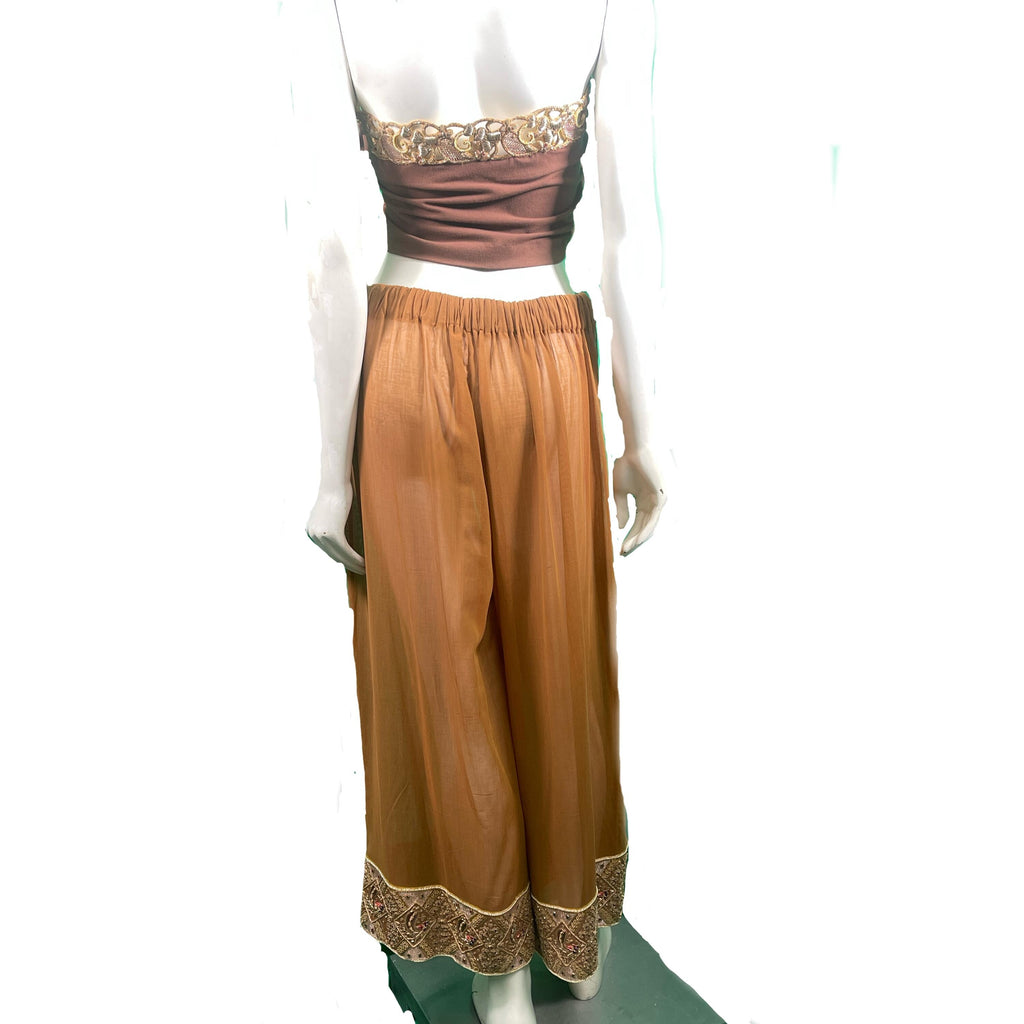 1980s Romeo Gigli 2 piece sheer Harem Pants