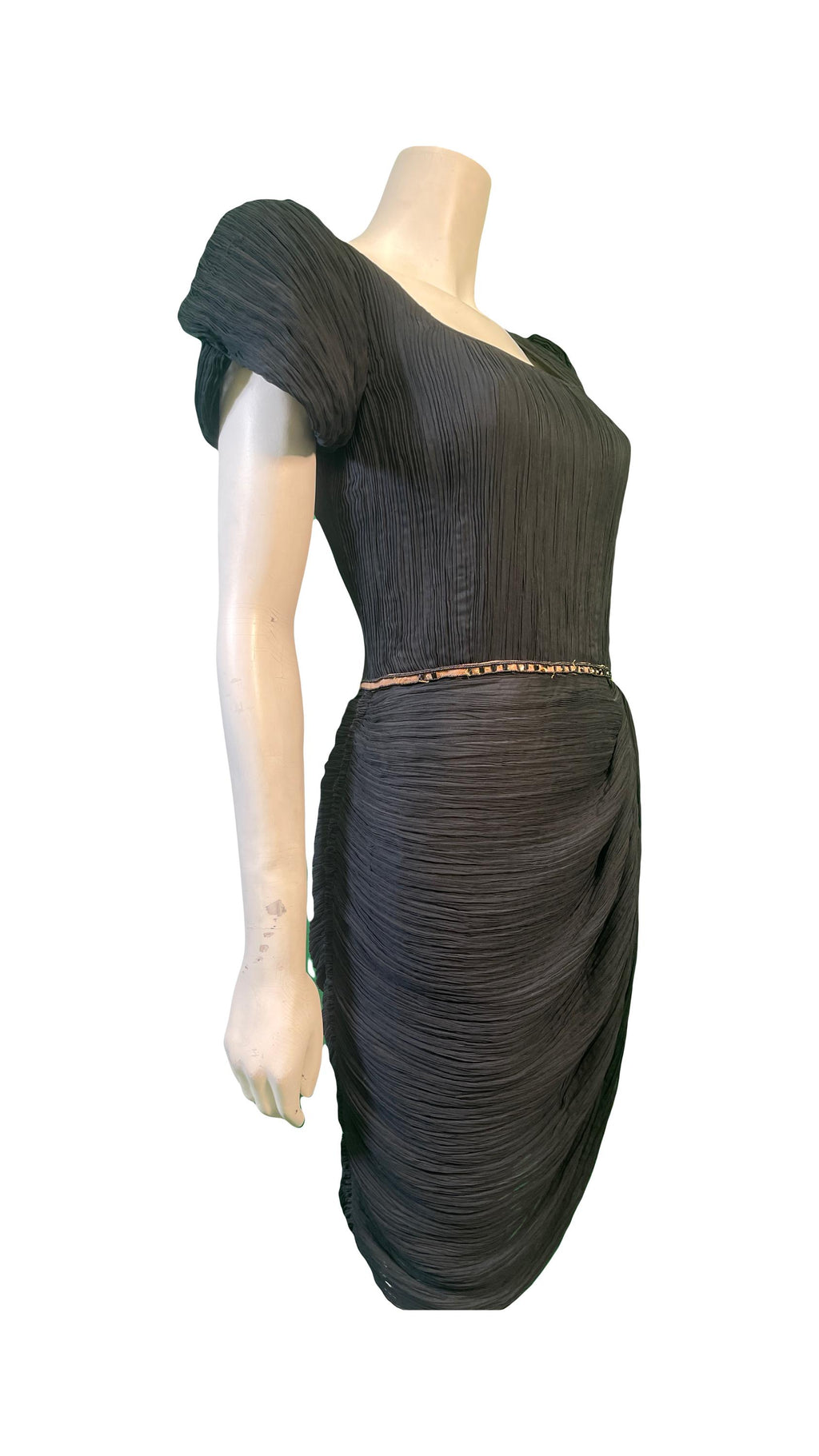 1980s Mary McFadden Couture Little Black Dress
