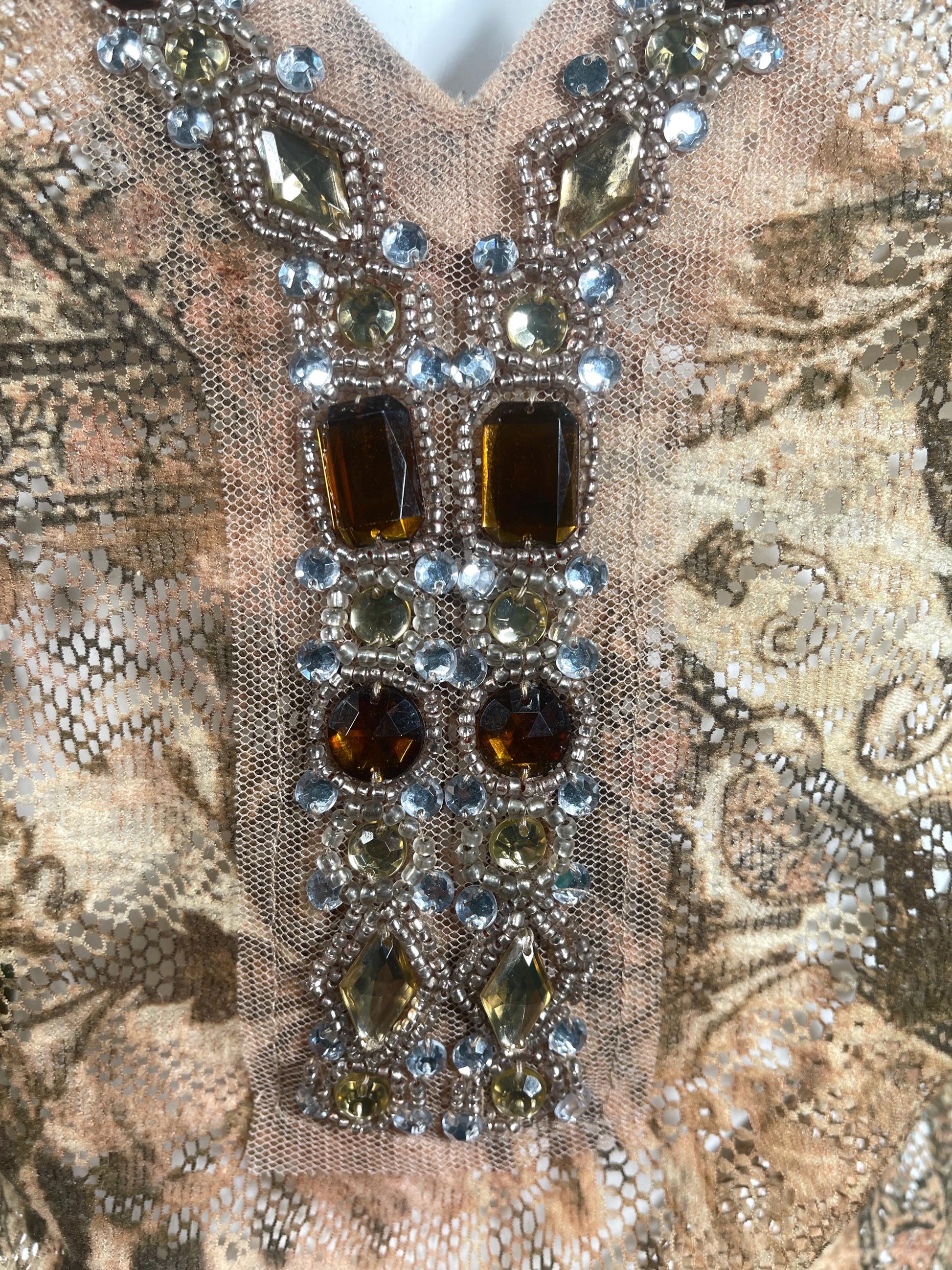 David Cline Beaded Neckline Tee