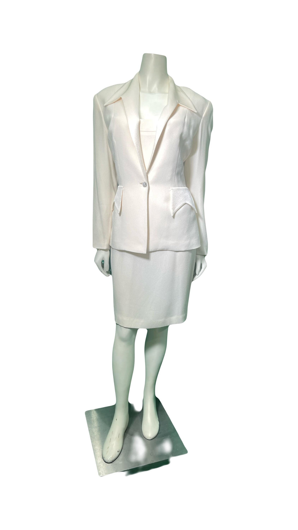 Lillie Rubin 1980s Ivory Dress Suit