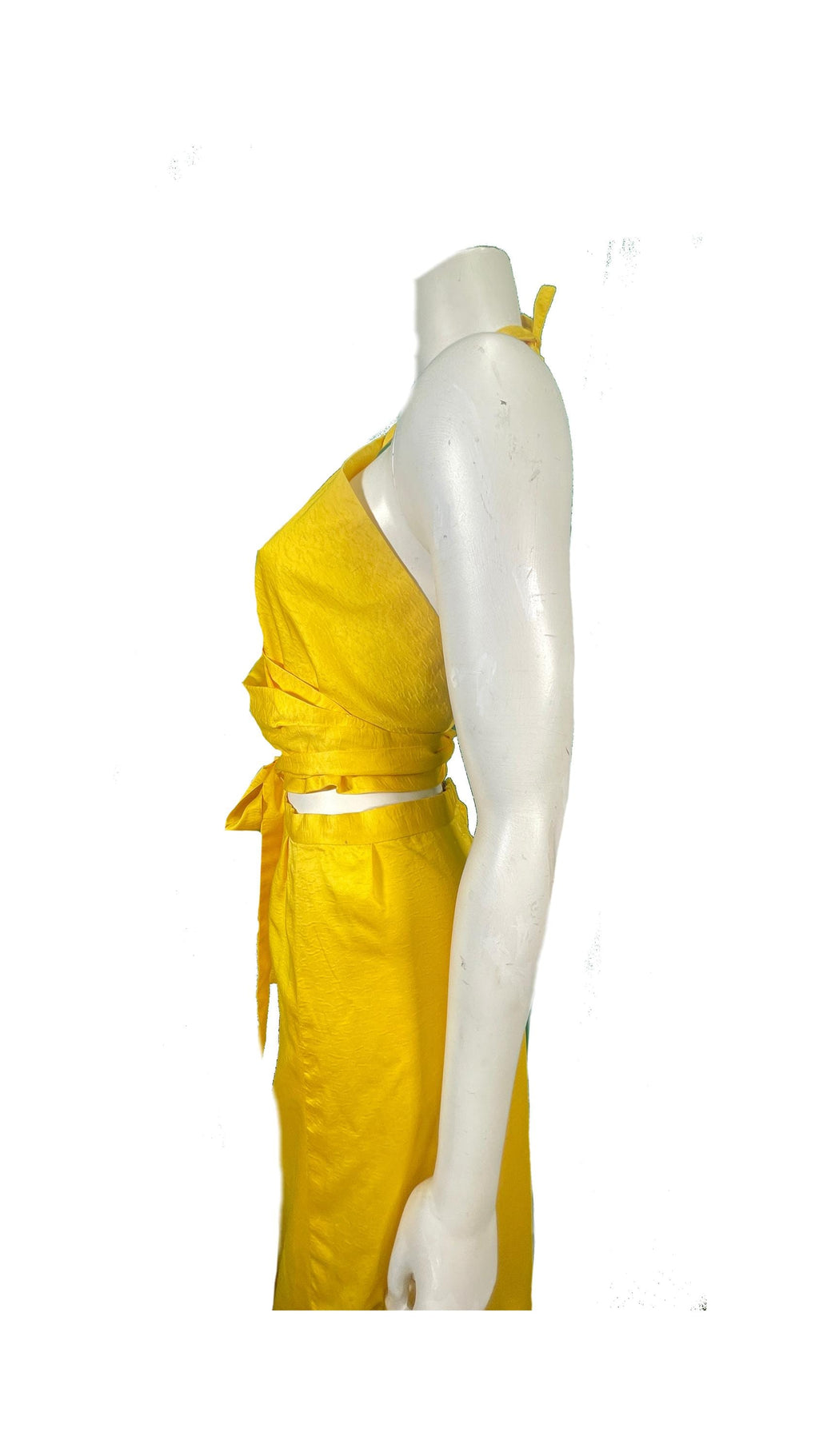 1980s Givenchy Yellow Skirt with Halter Top