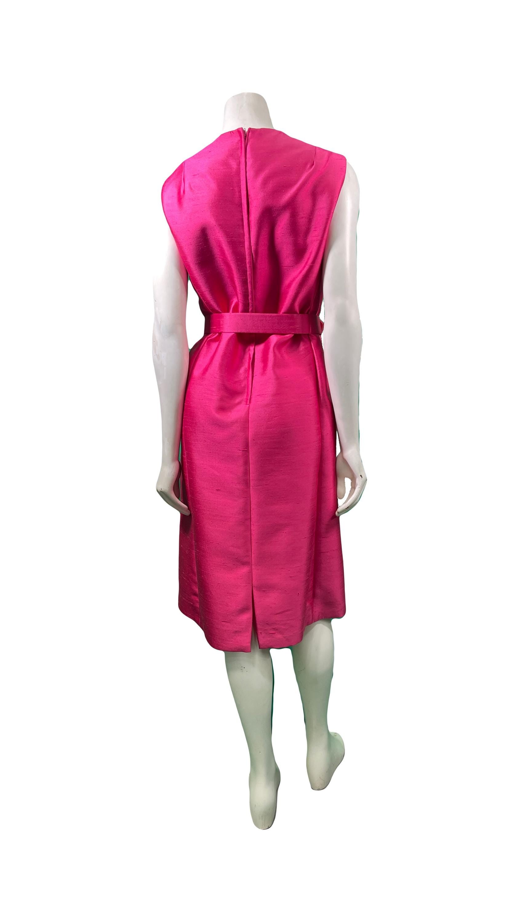 1970s PINK Sleeveless Dress with Jacket