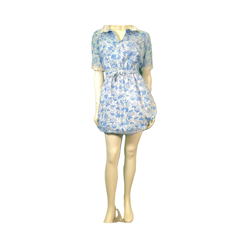 Courreges Hand Print Cotton Dress